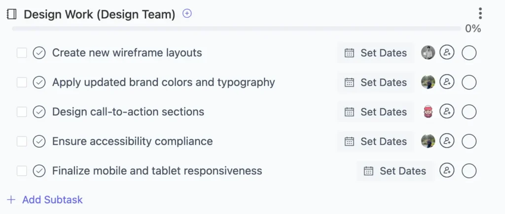 With Subtask grouping feature everything looks clean